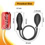 Inflatable Butt Plug, Body-Safe Silicone Anal Balloon Pump with Quick Release Valve Stretch Anal Sex Toys for Beginners and Advanced Users (Black Screw Style)