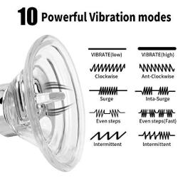 Female Oral Sex Vibrator Vagina Sucking Sex Toys , Silicone Rechargeable Vibration Pussy Pump for Clitoris Nipple Anal Licking Stimulator Massager Oral Sex Toys for Woman Masturbation