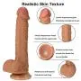 BlsesJoy 129-9 Inch Rea.listic Dî`ld.ɔs with Strong Suction Cup-Relaxation Massager Wand Toys-100% High-Quality Silicone Material (Flesh) BlsesJoy 129-9 Inch Rea.listic Dî`ld.ɔs with Strong Suction Cup-Relaxation Massager Wand Toys-100% High-Quality Silicone Material (Flesh)