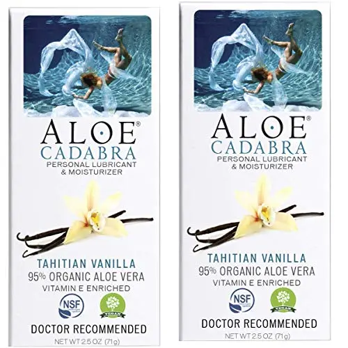 Aloe Cadabra Flavored Personal Lubricant & Moisturizer for Her, Him & Couples, Best Natural Lube Oral Gel Vanilla, 2.5 oz (Pack of 2) Aloe Cadabra Flavored Personal Lubricant & Moisturizer for Her, Him & Couples, Best Natural Lube Oral Gel Vanilla, 2.5 oz (Pack of 2)