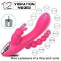 Villvi 12 Speeds T-hrusting R-otating New Curved Shaf Big Rabbit Wand Toy for Women&Couples Waterproof&Whisper Quie