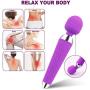 Personal Wand Massager, Bolly Cordless Electric Handheld Rechargeable Massager for Women & Men Muscle Aches and Sports Recovery