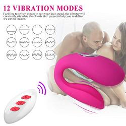 Couple Vibrator & G Spot Vibrator Remote Partner Vibrator Waterproof Rechargeable Dual Pleasure 12 Vibration Clitoris Nipple Vagina Orgasm Vibrator Sex Toy for Women Solo or Couples Fun (Pink1)