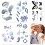 30 Sheets Watercolor Flowers Temporary Tattoos Stickers for Women Girls and Kids 30 Sheets Watercolor Flowers Temporary Tattoos Stickers for Women Girls and Kids