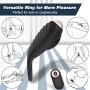 Vibrating Cock Ring for Couples Play, 10 Powerful Vibration Modes Silicone Penis Ring with Remote Control Rechargeable Waterproof Clit Vibrator Sex Toys for Men Longer Lasting Harder Erection (Black)