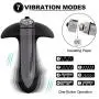 Vibrating Butt Plug, Anal Plug Trainer for Beginners Men Women Anal Play, FDA Approved Soft Silicone Anal Sex Toy,7 Vibration Modes (Black)