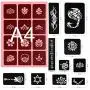 Konsait 291pcs Temporary Tattoos Stencils, 20 Sheets Girls and Boys Glitter Tattoo Kit Templates Face Paint Stencils Body Art Stencil Pack for Adults Man Women Kids Teenager Konsait 291pcs Temporary Tattoos Stencils, 20 Sheets Girls and Boys Glitter Tattoo Kit Templates Face Paint Stencils Body Art Stencil Pack for Adults Man Women Kids Teenager