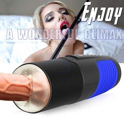 Sucking Piston Mastubratìon Cup with Women Groaning Voice,3D Vibrating Toys for Male Pleasure Sexy Underwear for Men Silicone and Waterproof,Speakers