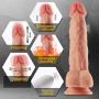 Thrusting Dildo Vibrator for G-spot Stimulation, Realistic Telescopic Penis with Rotation and Heating, Fondlove Wireless Automatic Anal Dildos Suction Cup Sex Toy for Women and Couples