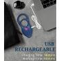 Vibrating Cock Ring with 10 Modes - SEXY SLAVE Gene Super Soft Dual Stimulation Penis Ring, Rechargeable