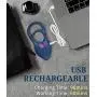 Vibrating Cock Ring with 10 Modes - SEXY SLAVE Gene Super Soft Dual Stimulation Penis Ring, Rechargeable
