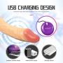 Wand Massager 360 Rotary Vibration Water-Proof Massager Medical Silicone Rechargenable Design Silent Vibrating, Portable Massager for Home for Home Personal Fitness