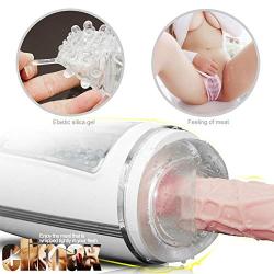 Male Automatic Piston Cup Sucking 280 Times/Min and 360° Rotating Electronic Massage Cup Males Toy