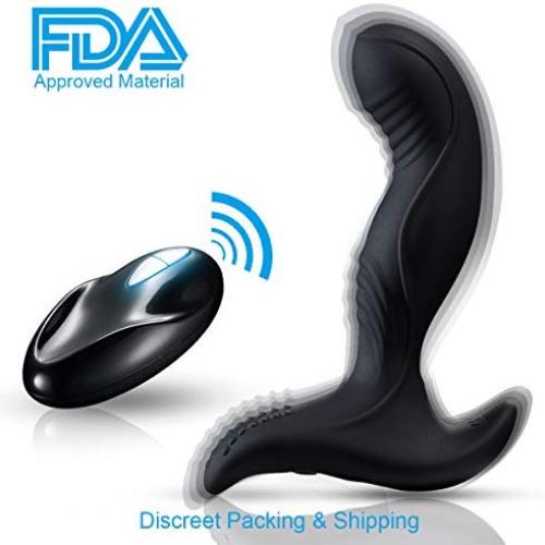 Anal Vibrator Sex Toys Remote Control 12 Powerful Vibrating Rechargeable Prostate Massager for Men Anals Plugs Adult Toys for Men Women and Couples (Black)