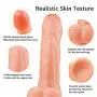 Winzfred Realistic Dilo with Base Hands-Free Pennis Six Toysfor Women Men