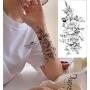 30 Pcs Flower Temporary Tattoo Sticker For Woman,Beautiful Floral Fake Tattoo