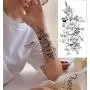 30 Pcs Flower Temporary Tattoo Sticker For Woman,Beautiful Floral Fake Tattoo 30 Pcs Flower Temporary Tattoo Sticker For Woman,Beautiful Floral Fake Tattoo