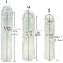 SHEQU Reusable Penis Sleeve Extender Clear Silicone Extension Sex Toy Cock Enlarger Condom Sheath Delay Ejaculation Toys for Men (3pcs Small, Medium and Large Included)