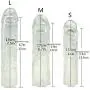 SHEQU Reusable Penis Sleeve Extender Clear Silicone Extension Sex Toy Cock Enlarger Condom Sheath Delay Ejaculation Toys for Men (3pcs Small, Medium and Large Included)