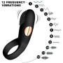 Vibrating Cock Ring, Waterproof Rechargeable Penis Ring, Silicone 12 Speed Vibrating Stretchy Vibrator for Longer Lasting Erections, Sex Toy for Male or Couples (4pcs)