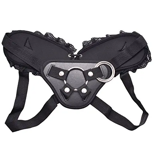 OJumer Women Adjustable Pants Wearable Waist Belt Lingerie Harness with 3PCS Metal O-Ring - Black OJumer Women Adjustable Pants Wearable Waist Belt Lingerie Harness with 3PCS Metal O-Ring - Black
