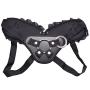 OJumer Women Adjustable Pants Wearable Waist Belt Lingerie Harness with 3PCS Metal O-Ring - Black