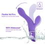 G-Spot Rabbit Waterproof Vibrator with Lifelike Texture for Women Clitoris Stimulation | Lyps Holly - Flexible Silicone Dildo Clit Dual Action Stimulator with 10 Powerful & Silent Vibration Patterns