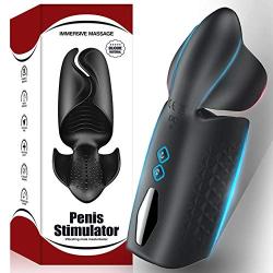 IOGHO Vib~ra~tòr for Man Male Aircrāft Cup Exerciser Automatic Rabbit Suction Māsturbātion Insertion Pēnis Ejāculation Expansion Toy,10 Frequency Vibration LING
