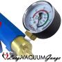 LeLuv Maxi Red Vibrating Penis Pump for Men + Gauge & Cover Enlargement Aid - 9 inch x 2.75 inch Cylinder and Black Silicone Sleeve