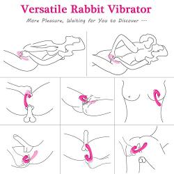 Clitoral Sucking Vibrators, Proxoxo Silicone Flexible G Spot Clit Stimulator Massager, Powerful Whisper Quiet Rabbit Vibrator with 9 Suction & 9 Vibration Modes, Waterproof Rechargeable Dildo Vibrator