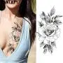 VANTATY 8 Sheets Petal 3D Black Flower Rose Temporary Tattoos For Women Waterproof Fake Body Art Arm Sketch Tattoo Stickers For Girls Shoulder Arm Leaf Tatoo Adults Beauty. VANTATY 8 Sheets Petal 3D Black Flower Rose Temporary Tattoos For Women Waterproof Fake Body Art Arm Sketch Tattoo Stickers For Girls Shoulder Arm Leaf Tatoo Adults Beauty.