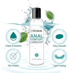 CLIMAX Anal Lube Personal Natural Lubricant - 8 fl.oz- Lube Smooth and Slippery Long Lasting for Men, Women and Couples