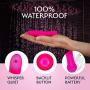 High End & Powerful Ultra Bullet Body Massager with 20 Vibration Modes, Body Safe Silicone, and Waterproof Paired with Aqua Water Based Lube (Pink)