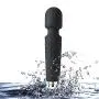 Mini Wand Massager, Handheld Massager for Your Face, Shoulder, Neck, Arms, Legs and Abdomen, Perfect for Muscle Aches and Personal Sports Recovery, Battery Powered, Black