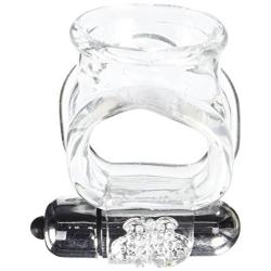 Hott Products Hung Cock and Ball Sling, Clear