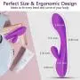 G Spot Rabbit Vibrator Waterproof Medical Silicone Rechargeable Massage Wand - Clit G Spot Stimulator Men Women Toy (Purple)