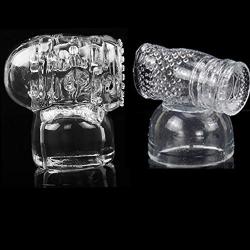 Massager Attachment Massage Accessories Head Caps Attachments Silicone Accessory -Two Different Styles (Clear/2PCS /Set)