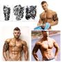 Temporary Tattoo for Guys for Man - Konsait Extra Fake Temporary Tattoo Black tattoo Body Stickers Arm Shoulder Chest & Back Make Up - Lion, Dead Skull,Koi Fish, Eagle Hawks Tribal Symbols