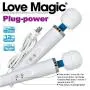 Love Magic Wand Multipurpose Therapeutic Massager Multi Speed Plug-In, Quiet Vibrations-steady & Pulsating, Silicone Massage Head, Flexible Neck, Maximum Pleasure, for Muscle Aches and Sports Recovery