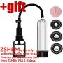 Mens Power Beginner Vacuum Pump Pênis Extender Stretcher Enhancer Enlarger for Men + Gift