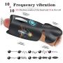 Penis Training Tool Male Masturbator, Treediride Handheld Liquid Silicone Vibrating Masturbation Toys 10 Modes Waterproof Penis Stimulator for Prolonging Sexual Endurance