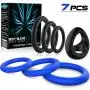 Silicone Cock Rings Set, Sexy Slave Stretchy Penis Rings for Longer & Harder Erection, Sex Toy for Men Couple(7pcs) Silicone Cock Rings Set, Sexy Slave Stretchy Penis Rings for Longer & Harder Erection, Sex Toy for Men Couple(7pcs)