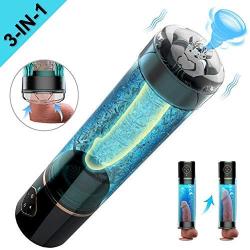 WZCCRYP 3 in 1 Male sěx Enlargement Augmentation Tool Sucktion Cup Relaxing Toy Pocket Pussy Delay Trainer Gift for Boyfriend