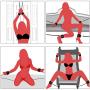 Portable Fetish Bondage Kit with 4 Adjustable Furry Ankles Wrists Cuffs for Beginners Couples Sex, PALOQUETH BDSM Bed Restraint Sets with 4 * 5 Feet Cotton Ropes for Sofa Chair Table Bind up