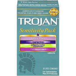 Trojan Sensitivity Variety Pack Lubricated Condoms - 10 Count