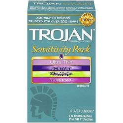 Trojan Sensitivity Variety Pack Lubricated Condoms - 10 Count