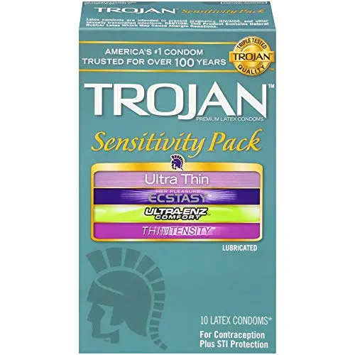 Trojan Sensitivity Variety Pack Lubricated Condoms - 10 Count Trojan Sensitivity Variety Pack Lubricated Condoms - 10 Count