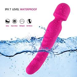 LED Light Vibrator Portable Electronic Mobile Computer USB Rechargeable Power Wireless Wand Massage Cordless Electric Massager