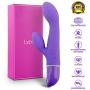 G-Spot Rabbit Vibrator with Lifelike Ridges for Women Clitoral Stimulation | Lyps Holly - Waterproof Silicone Dildo Clit Dual Stimulator with Multiple Speeds & 10 Powerful Vibration Patterns