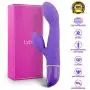 G-Spot Rabbit Vibrator with Lifelike Ridges for Women Clitoral Stimulation | Lyps Holly - Waterproof Silicone Dildo Clit Dual Stimulator with Multiple Speeds & 10 Powerful Vibration Patterns